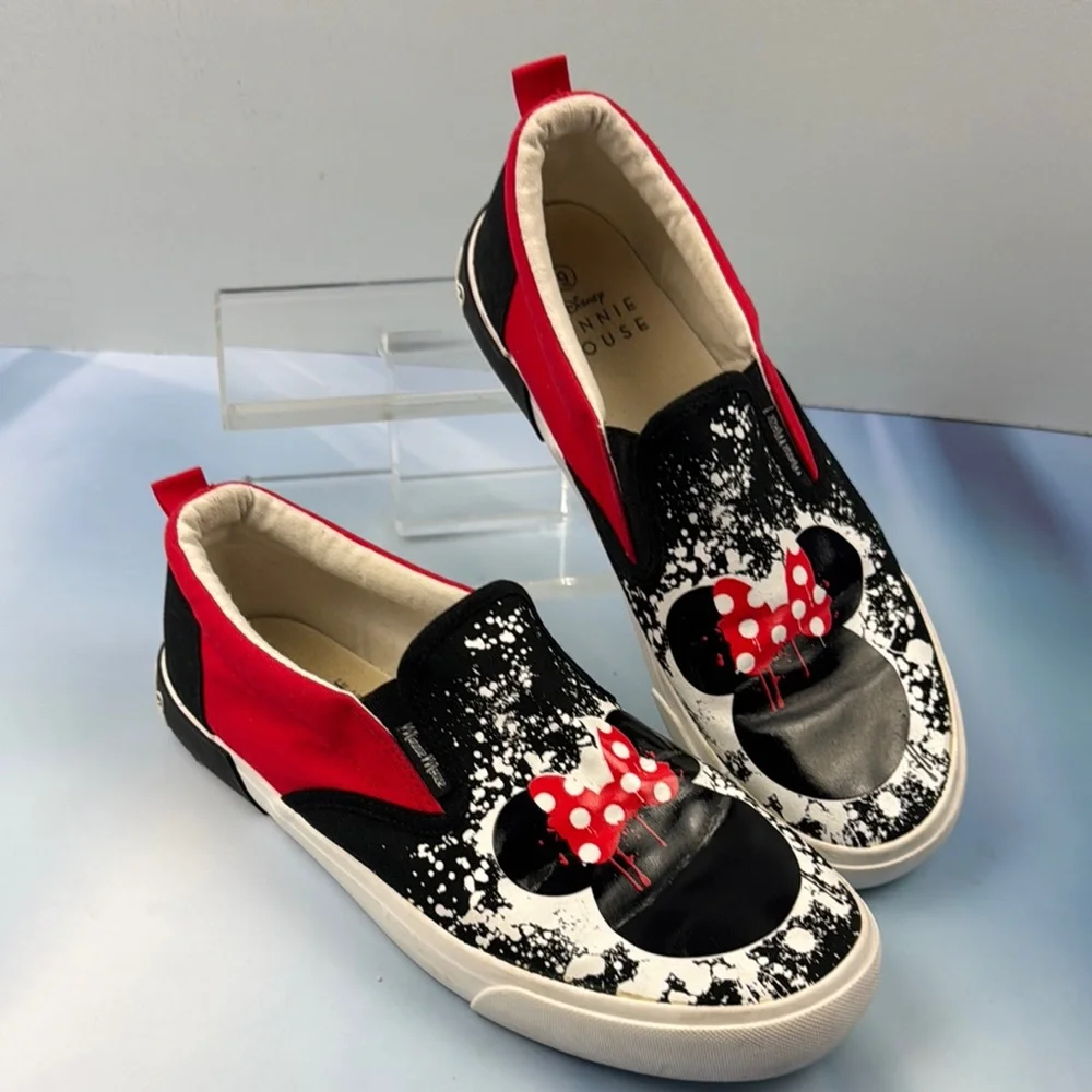Disney Red and Black Flats with Bow - Picture 12 of 12